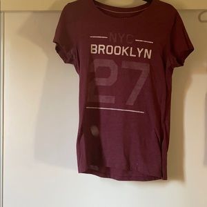 Red wine arepostale t-shirt